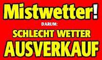 Schlechtwetter Ausverkauf Sonderangebot